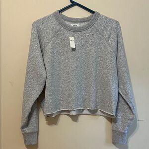 Aerei Light Gray Women's Cropped Sweatshirt